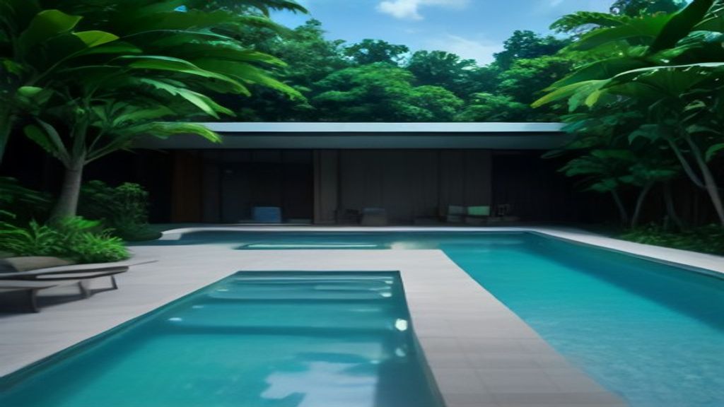 Estimasi harga pembuatan private pool minimalis modern untuk area belakang rumah.