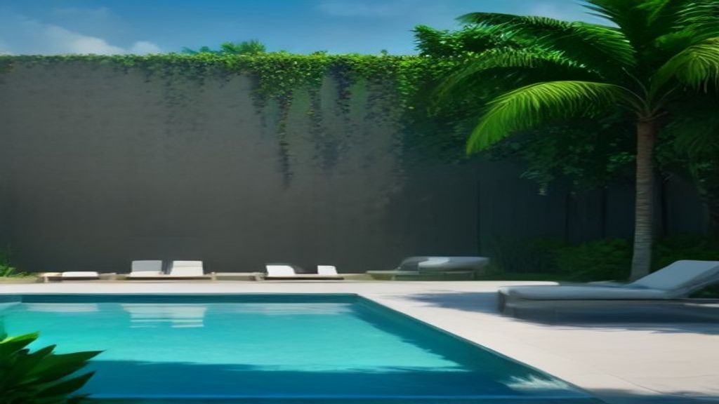 Ilustrasi paket pembuatan private pool mewah dan profesional untuk halaman belakang rumah impian Anda.